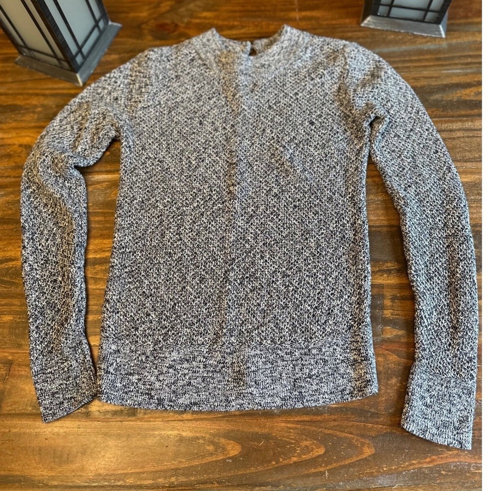 LOFT Sweater Knit Blue & White Cotton Blend Woman's  XS‎